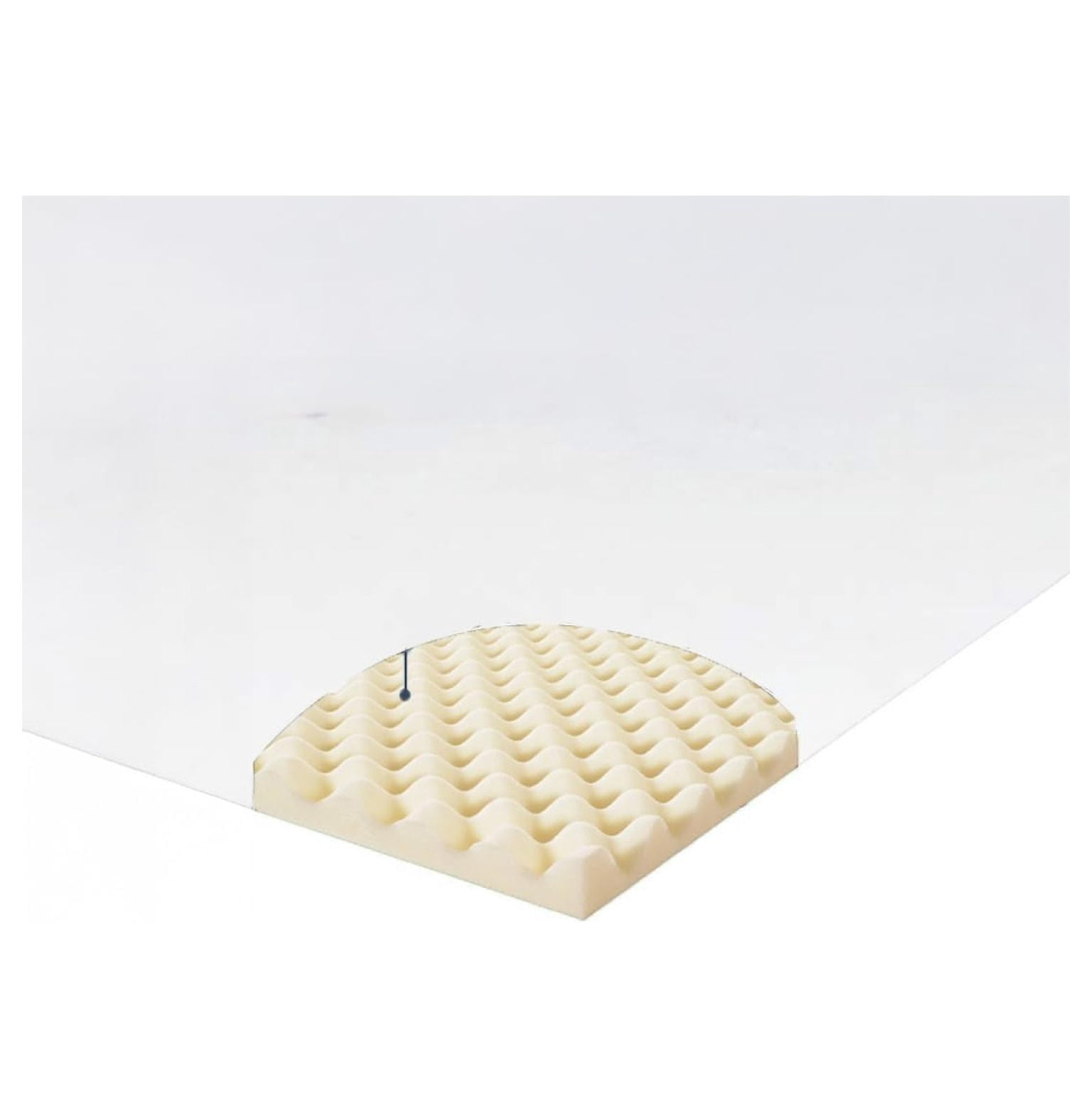 Gilbin Foam Mattress Topper, Egg Crate Hi-Density Foam Pad, Mattress Pad, and Bed Topper for Support (with Waterproof ZipperdCover, Crib Size 26x38)