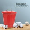 thumbnail image 2 of HAOAN Garbage Can Outdoor with Lid Trashcan Desktop Metal Box Container  Red, 2 of 6