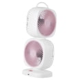 thumbnail image 2 of Ventilador giratorio de doble capa, 5 velocidades, ajustable, práctico y compacto, portátil para escritorio. Rosa, 2 of 9