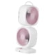 thumbnail image 2 of Ventilador de escritorio portátil giratorio de doble capa, compacto, 5 velocidades, recargable para Rosa, 2 of 9