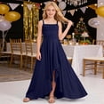 thumbnail image 2 of RUTAYY Girls Dress Square Collar Party Ruffled Tiered Hem and Strapless Crinkle Waist Design Casual Party Wear Chic Holiday Dresses, 2 of 7