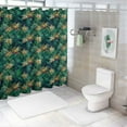 thumbnail image 7 of Orinice  Bird of Paradise Shower Curtain, Tropical Themed Illustration with Unique Flora Hawaiian Pattern, Cloth Fabric Bathroom Decor Set with Hooks, 105" Extra Wide, Multicolor 69x72, 7 of 7