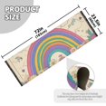 thumbnail image 5 of Yayeee Runner Rug for Bedroom 2'x6' Machine Washable Hallway Non Slip Mat, Beige Rainbow, 5 of 8