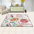 thumbnail image 3 of Non-Slip Area Rug 72"x48" Indoor Washable Floor Mats Carpet Printed for Living Room, Bedroom, Home Decor Watercolor Christmas Icon Pattern, 3 of 7