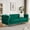 Green + Velvet + 3 Seat + Foam, variant on ChenyueFurn 82.5" Chesterfield Velvet Sofa, Button Tufted Design, Metal Legs & 2 Included Throw Pillows,Grey