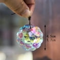 thumbnail image 2 of Set 2 AB Color Crystal Suncatcher Datura Shaped Pendant Rainbow Feng Shui Hanging Prism (45mm), 2 of 7