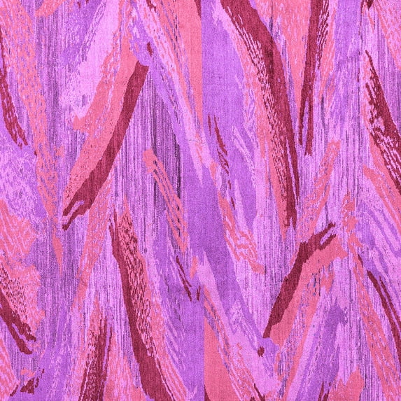 Ahgly Company Indoor Square Oriental Purple Modern Area Rugs, 5' Square