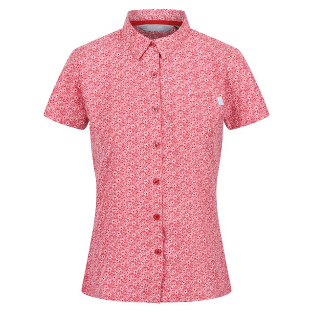 Regatta - Camisa Mindano VI Margarita de Manga Corta para Mujer (Rosa tropical)