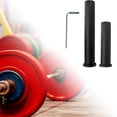 thumbnail image 2 of 6 Pcs Black Barbell Bar Adapter Sleeve Convert 25mm to 50mm Adapter Sleeve Converts 1" to 2" Weight Plate for Gym Parts, 2 of 8