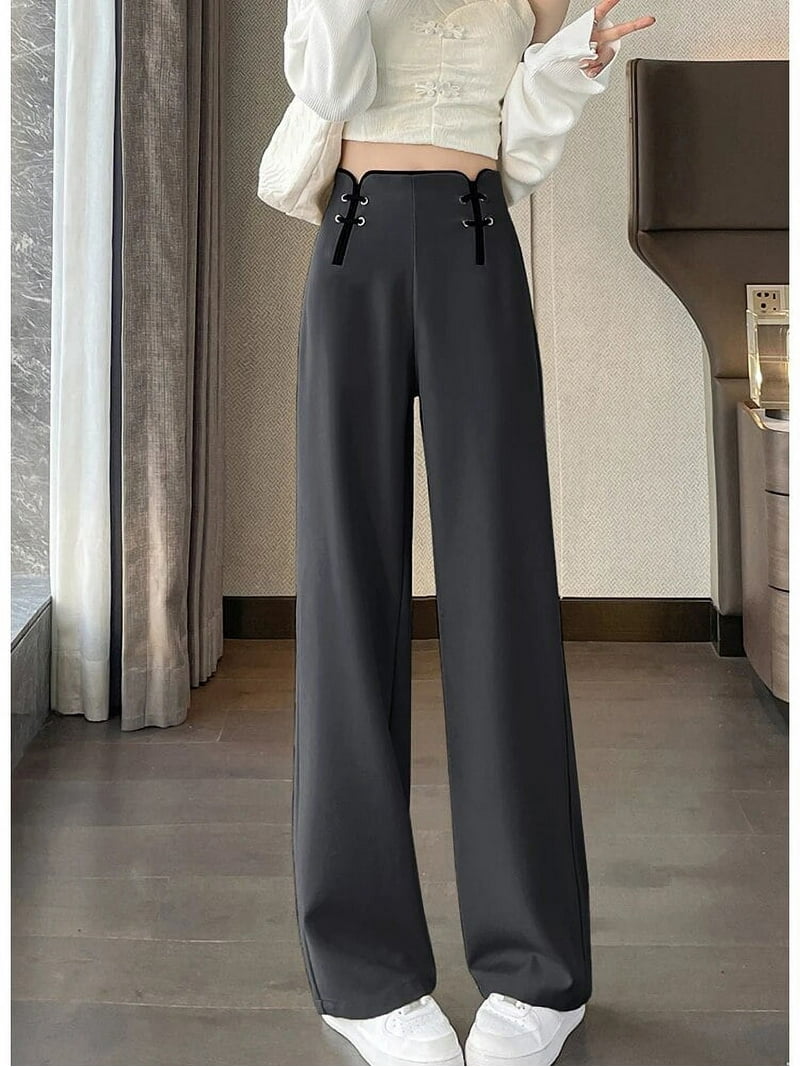 神シルエット◎ 90s~ Stripe Design 2 Tuck Slacks Hypnotic Wide Leg Pant Navy Stripe Online | Zimmermann