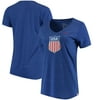 US Hockey Nike Women's Adult Tri-Blend V-Neck T-Shirt - Heathered Blue