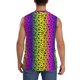 thumbnail image 4 of Fotbe Animal Paw Rainbow Men's Camiseta sin Mangas Estampada para Hombres, Playera Casual para Gimnasio, Entrenamiento, Playa-Small, 4 of 7