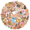 thumbnail image 1 of Paquete de pegatinas Capybaras Anime, vinilo impermeable, 50 unidades, 1 of 3