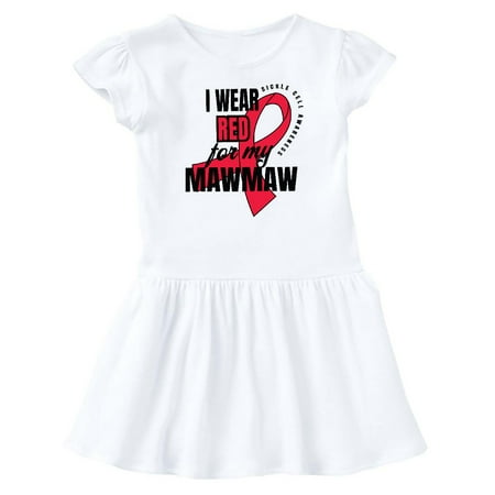 

Inktastic Sickle Cell Awareness I Wear Red For My Mawmaw Gift Baby Girl Dress