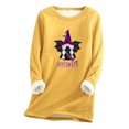 thumbnail image 2 of ICHUANYI liquidación mujer sudadera de lana gruesa manga larga estampado terciopelo cálido cuello redondo ropa interior Tops ICHUANYI WER202308174844, 2 of 3