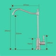 thumbnail image 5 of Kitchen Faucet, Stainless Steel Straight Drinking Water Purification Faucet, 4 Points 2 Points European Style Gooseneck Pure Water Machine Faucet, Brushed,2 Points, 5 of 5