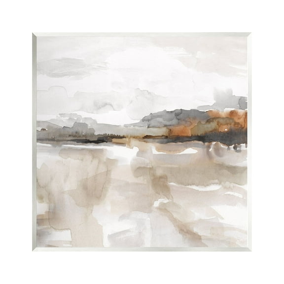 Stupell Industries Abstract Muted Landscape Abstract Painting Unframed Art Print Wall Art, 12 x 12