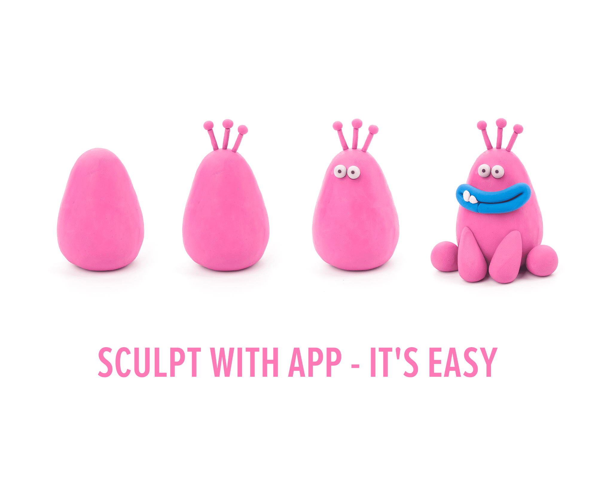 Hey Clay Monsters, Air Dry Clay Kit with Interactive App for Kids & Tweens