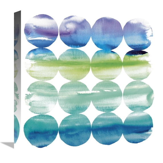 Global Gallery's 'Summer Dots Crop with White Border' by Elyse DeNeige Stretched Canvas Wall Art