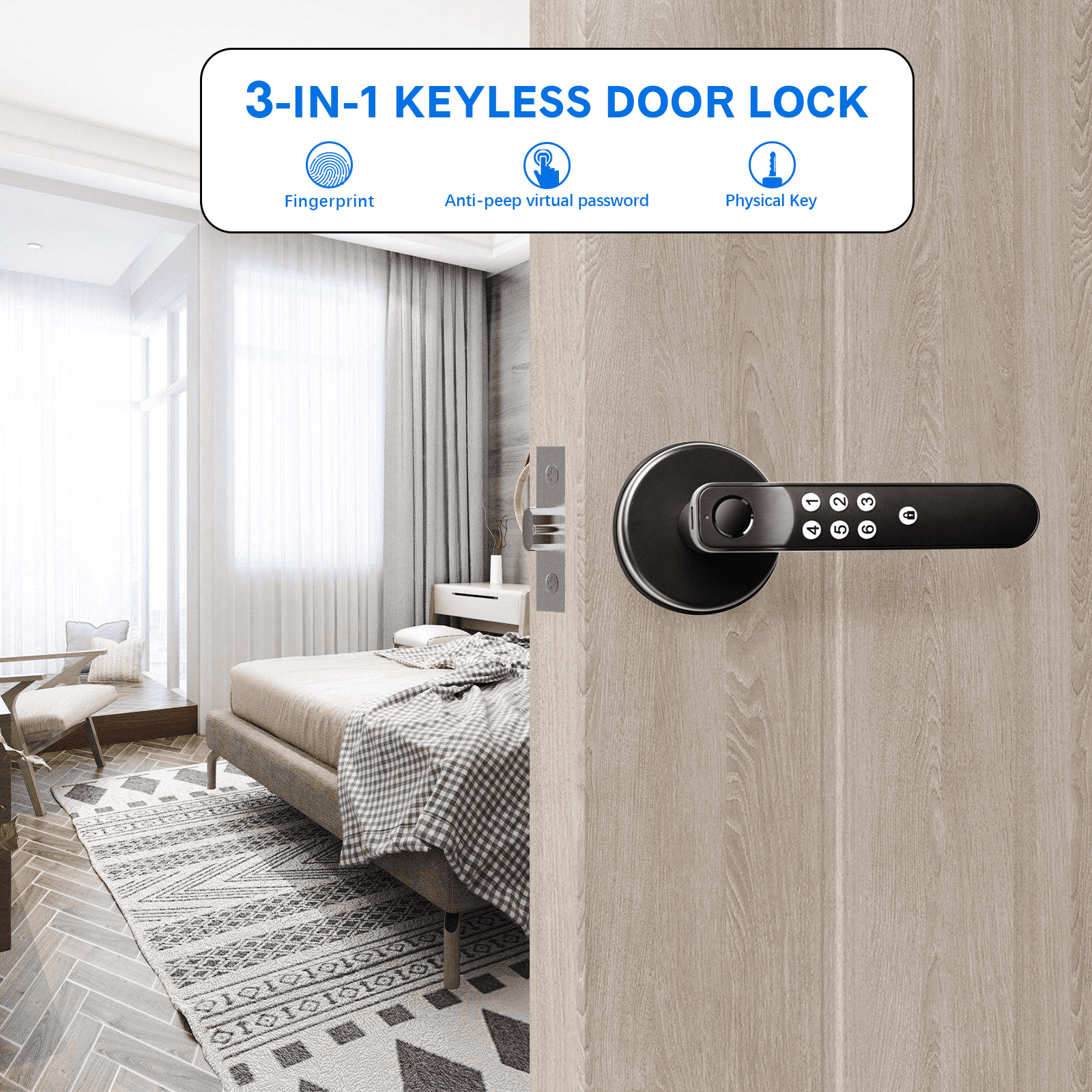VIGOPKA Keyless Entry Smart Door Lock, Smart Locks for Front Door,  Fingerprint Door Lock, Electronic…See more VIGOPKA Keyless Entry Smart Door  Lock