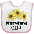 thumbnail image 3 of Inktastic Maryland Girl Black Eyed Susans Flowers Girls Baby Bib, 3 of 4