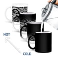 thumbnail image 4 of 3drose, Sassy Black and White Lace Print Perfect for Bachelorette or Lingerie Parties, 11oz Magic Transforming Mug, 4 of 7