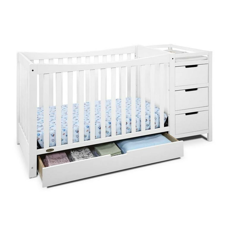 Graco Remi 4 in 1 Convertible Baby Crib and Changer White