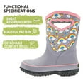 thumbnail image 3 of MCIKCC Unisex Kids Waterproof Rain Boots Rubber Boots for Toddlers Gray & Pink 6 Big Kid, 3 of 7