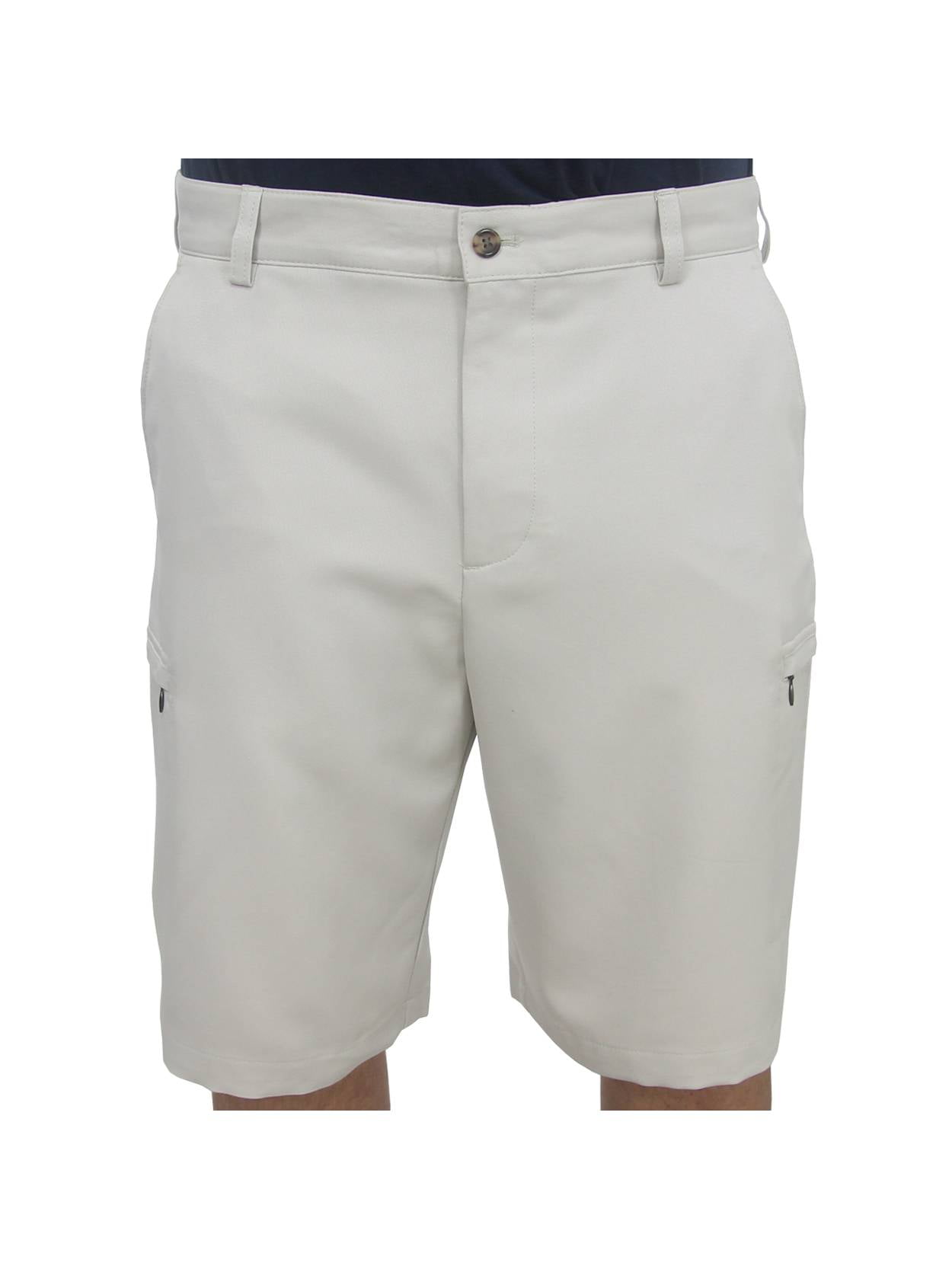 IZOD Golf Men's Flat Front Solid Cargo Shorts, NEW