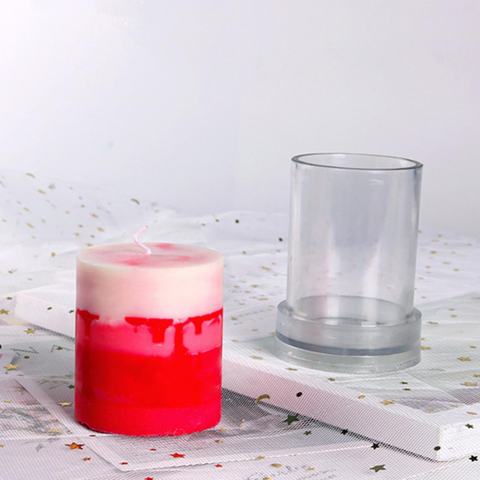FVDPWYE 2 Pieces Plastic Candle Mold for Candle Making Candle Making Molds DIY Soap