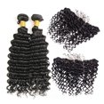 thumbnail image 2 of 2 Bundles Deep Wave Lace Front Wigs Human Hair, Deep Wave Wig 13x4 Lace Frontal Wigs for Women, 2 of 5