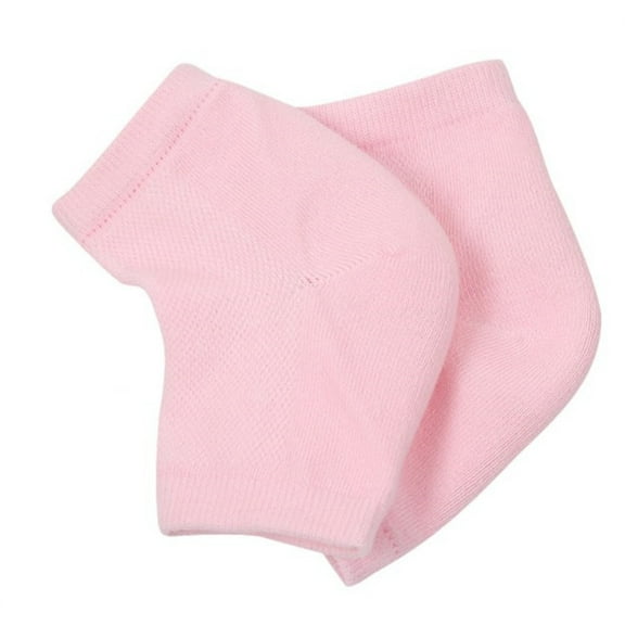 A Pair Toeless Design Gel Heels Socks,Gel Heels Anti-Wear Socks,Heel Socks Heel Cracking Socks,Foot Moisturizer for Dry Cracked Feet,Men's and Women's Heel Protection Sports Socks (Pink)
