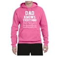 thumbnail image 2 of Wild Bobby,Dad Knows Everything Know It All Funny Men, Father's Day, Tees, Father's Day, Unisex Graphic Hoodie Sweatshirt, Neon Pink, Large, 2 of 3