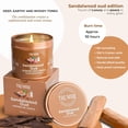 thumbnail image 5 of Sandalwood Oud - Candles for Men - Velas Aromáticas para el Hogar - 5 oz Soy Wax Natural Clean Organic Non Toxic - for Men Women Gift Bathroom Bedroom - Long Lasting - Highly Scented, 5 of 6