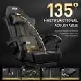 thumbnail image 4 of HLDIRECT Ergonomic Gaming Chair with Footrest, Gamer Chair with Lumbar & Headrest, Computer Chair for Adults, Black, 4 of 6