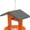 Gray and Orange, variant on AmishToyBox.com Oriole Bird Feeder, Poly Lumber Hanging Round Oriole Jelly and Orange Feeder with Grooves for Grip, Single Cup