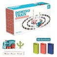 thumbnail image 1 of Verde [Embalaje en Inglés + 180 Dominó] Domino Train para Celebridad Internet Tarjeta Automática Poner Bloques Construcción Tren Eléctrico Juguete, 1 of 8