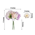 thumbnail image 5 of Efavormart 5 Head Dual Tone Blush/Pink Artificial Peony Silk Bouquet For DIY Wedding Party Bouquets Centerpieces - 11" Tall, 5 of 11