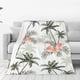thumbnail image 1 of Balery Vintage Palm Trees Manta de Felpa Suave y Acogedora – Cobija de Franela Aterciopelada para Cama, Lavable y Cálida para Sofá, Mascotas, Transpirable-50"x40", 1 of 7