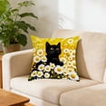 thumbnail image 6 of Uutvery Cats Patterns Pillow Covers 45x45cm， Soft Polyester Decorative Cushion Case with Hidden Zipper， for Sofa Bed Home Decor Living Room Bedroom, 6 of 6