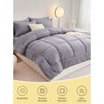thumbnail image 5 of 5/7pcs All Seasons Comforter Set - Soft Fluffy Bedding with Comforter, Sheets & Pillowcases - Machine Washable, 5 of 14