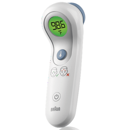 Braun No Touch Forehead Digital Thermometer, All Ages, White BNT300US