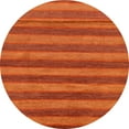 thumbnail image 1 of Ahgly Tapis Rond Abstrait Orange Rouge Lavable en Machine, 6 Pieds Rond, 1 of 7