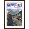 thumbnail image 2 of Art.com Glacier National Park, Montana - Great Northern Railway Art Print by Lantern Press, Brown Frame Wall Art, 32" x 44", 2 of 5