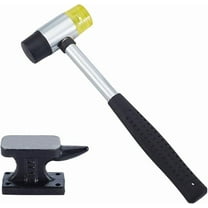 Mini Horn Anvil Set forged Iron Anvil with Rubber Hammer Blacksmith forge Kit Jewelry Hammer and Block Set forging Bench Block Anvil Silversmithing Tools DIY