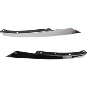 POWECHOX Front Bumper Grill Black W/Chrome Trim Compatible with Honda Civic Sedan 4D 2016 2017 2018 Models, No Emblem