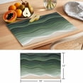 thumbnail image 6 of Sage Green Waves Placemats Set of 6 Rustic Abstract Ombre Stripes Art Place Mats Indoor Wipeable Table Mats Washable Cloth Dining Table Placemats for Kitchen Holiday Party Home Decor 13x19 Inch, 6 of 9
