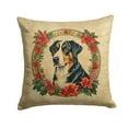 thumbnail image 2 of Greater Swiss Mountain Dog Christmas Flowers Throw Pillow 14 in x 14 in, 2 of 2