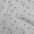 thumbnail image 1 of oneOone Cotton Flex Light Gray Fabric Tropical Flamingo With Stripes Craft Projects Decor Fabric Printed By The Yard 40 Inch Wide, 1 of 5