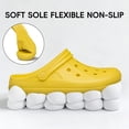 thumbnail image 6 of YHOON Garden Shoes Clogs Men and Women Marbled Clogs Slides Sandals Slip on Unisex Slippers Beach Pool Shower Water Shoes Yellow Size 6 Women/4 Men, 6 of 7
